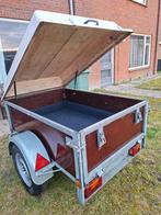 aanhanger + gesloten bak+reservewiel+afsluitbaar--, Auto diversen, Aanhangers en Bagagewagens, Ophalen of Verzenden, Zo goed als nieuw