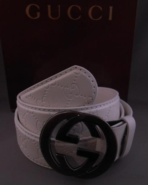 Gucci dames riem - wit - matte zilveren GG gesp - NIEUW, Kleding | Dames, Riemen en Ceinturen, Nieuw, 3 tot 5 cm, Wit, Verzenden
