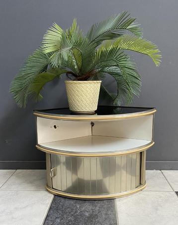 60 jaren hang plank kast zwart glas tafel metalen schuifdeur beschikbaar voor biedingen