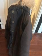 Zwarte parka met bontkraag, Ophalen of Verzenden, Zo goed als nieuw, Maat 38/40 (M), Zwart