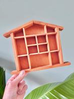Vintage mini letterbak vakkenbak schattenkist huisje, Ophalen of Verzenden, Gebruikt