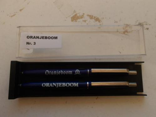 Oranjeboom pennenset (3) 2 stuks, Verzamelen, Biermerken, Nieuw, Overige typen, Oranjeboom, Ophalen of Verzenden