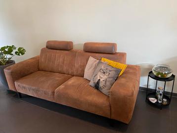 Cognac Microleder Banken - 3-zits & 2,5-zits beschikbaar voor biedingen
