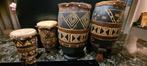 houtsnijwerk drums 4x, Antiek en Kunst, Ophalen