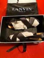Lanvin zwarte satijnen sandalen maat 38, Zwart, LANVIN, Gedragen, Sandalen of Muiltjes