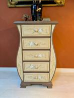 Handgeschilderde Ladekast Brocante Bloemen, Huis en Inrichting, Kasten | Ladekasten, Ophalen, Minder dan 50 cm, Zo goed als nieuw