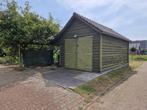 Hoogwaardige garage / schuur met overkapping voor houtopslag, Tuin en Terras, Tuinhuizen, Ophalen, 200 tot 400 cm, Schuur, Zo goed als nieuw