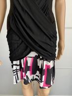 G373 Set: jurk + vestje Eroke maat M=38/40 roze/wit/zwart, Kleding | Dames, Jurken, Maat 38/40 (M), Ophalen of Verzenden, Zo goed als nieuw