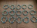 Partij 15 stuks elastische armbandjes blauw A18, Ophalen of Verzenden, Nieuw, Blauw