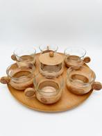 Jaren 70 theeservies, DDR, Huis en Inrichting, Keuken | Servies, Gebruikt, Overige typen, Ophalen of Verzenden, Glas