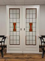 oude ensuite deuren / SCHUIFDEUREN en suite glas in lood, Doe-het-zelf en Verbouw, Deuren en Horren, Ophalen, Gebruikt, Binnendeur