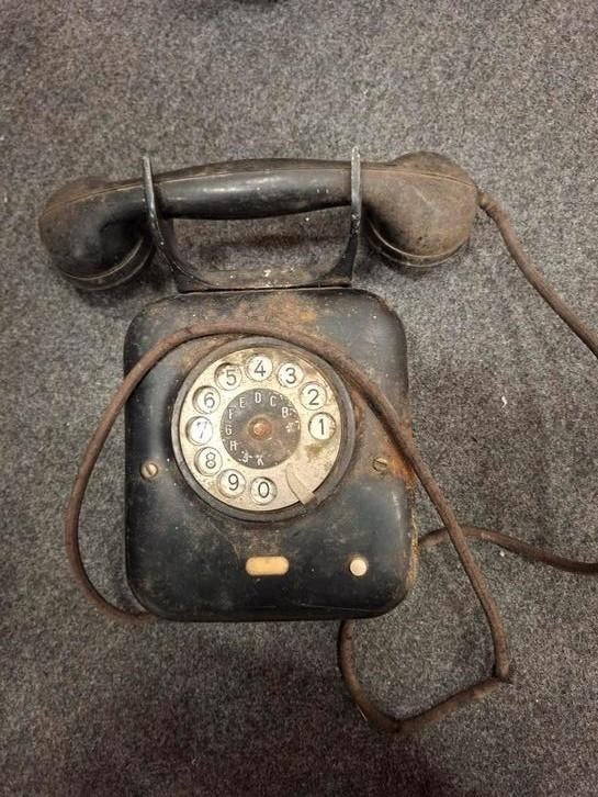 Oude Bakelieten Wandtelefoon, Antiek en Kunst, Ophalen of Verzenden