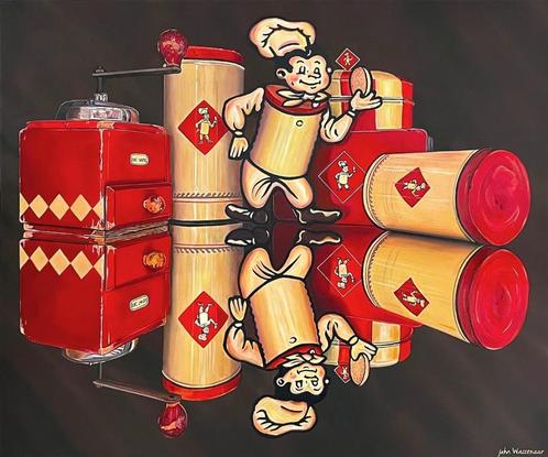 Fijnschilderkunst door John Wassenaar, Antiek en Kunst, Kunst | Schilderijen | Klassiek, Ophalen of Verzenden