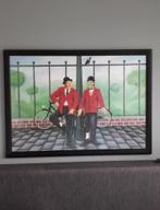 Laurel & Hardy Schilderij, Huis en Inrichting, Ophalen, Zo goed als nieuw, Schilderij, 100 tot 125 cm