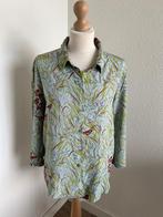 King Louie maat 42 turquoise vogel blouse 2294, Kleding | Dames, Blouses en Tunieken, Blauw, Maat 42/44 (L), Ophalen of Verzenden