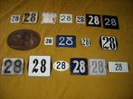 oud emaille huisnummer 28 ook 29 30 31 32 33 34 35 36 37 38, Antiek en Kunst, Ophalen of Verzenden