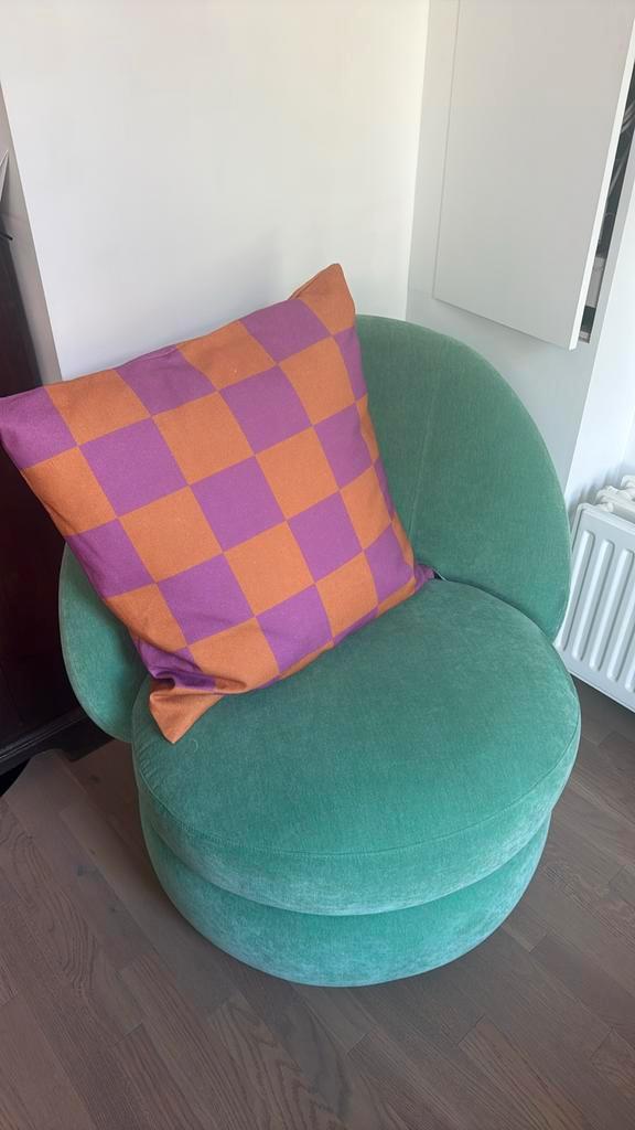 Fauteuil, stoel Sofacompany groen design, Huis en Inrichting, Fauteuils, Zo goed als nieuw, Ophalen