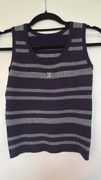 Chanel Gestreept Topje - Maat M, Kleding | Dames, Tops, Maat 38/40 (M), Zwart, Ophalen of Verzenden, Zo goed als nieuw