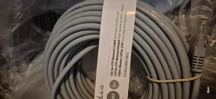 cat 5e utp kabel 15 meter 30st, Computers en Software, Pc- en Netwerkkabels, Nieuw, Ophalen of Verzenden