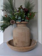 XL Nepalese Houten Vaas, Huis en Inrichting, Woonaccessoires | Vazen, Overige materialen, Gebruikt, Overige kleuren, 50 tot 75 cm