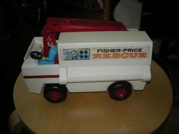 Fisher Price Rescue 303 wagen met accessoires z.g.a.n. 1972 beschikbaar voor biedingen