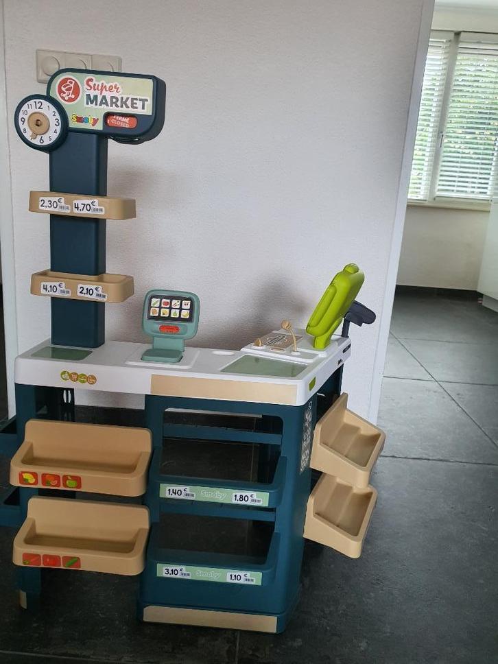 Smoby Super Market Speelgoedwinkeltje met winkelwagen, Kinderen en Baby's, Speelgoed | Overig, Zo goed als nieuw, Jongen of Meisje