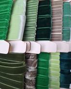 11 tinten groen velours de panne, fluweelband voor 25 euro, Ophalen of Verzenden, Nieuw, Lint, Band of Elastiek