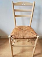 Houten stoel met biezen zitting., Ophalen, Gebruikt, Overige kleuren, Eén