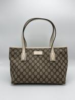 Gucci GG Supreme Canvas Tote Bag, Verzenden, Gebruikt, Beige, Handtas