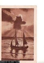 Ansichtkaart	Onweerswolken	zeilboot, Verzenden, 1920 tot 1940, Gelopen, Natuur
