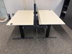 Drentea Elektrische zit-sta duo-bureau 140x80xH62-128, 125st, Huis en Inrichting, Verzenden, Elektrisch, Gebruikt, Bureau