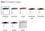 Zweefparasol parasol 250x250 cm div kleuren GRATIS VERZENDEN, Tuin en Terras, Parasols, Verzenden, Nieuw, 2 tot 3 meter, Zweefparasol