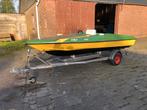 Speedboot, toerboot (John Deere) kanteltrailer, Watersport en Boten, Benzine, Buitenboordmotor, Polyester, Gebruikt