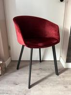 Bordeaux rode eetkamerstoel Vic van Kick- Velours, Huis en Inrichting, Stoelen, Ophalen, Zo goed als nieuw, Rood, Eén
