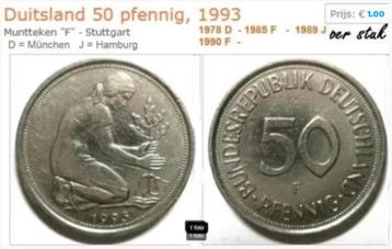 Duitsland Muntenset DM 0.50 1978 - 1993 (5 stuks) zie beschr beschikbaar voor biedingen