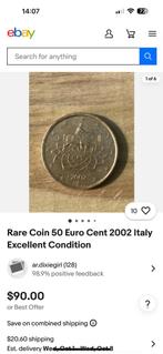 2002 italy 50 cent coin, Ophalen of Verzenden, Italië, 50 cent