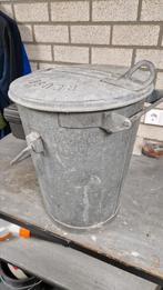 Oude zinken vuilnisemmer Reusel, Huis en Inrichting, Woonaccessoires | Prullenbakken, Ophalen, Gebruikt, Minder dan 50 cm