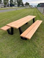 Picknicktafel - Douglashout + Gecoat stalen frame, Tuin en Terras, Picknicktafels, Ophalen, Nieuw, Rechthoekig, Staal