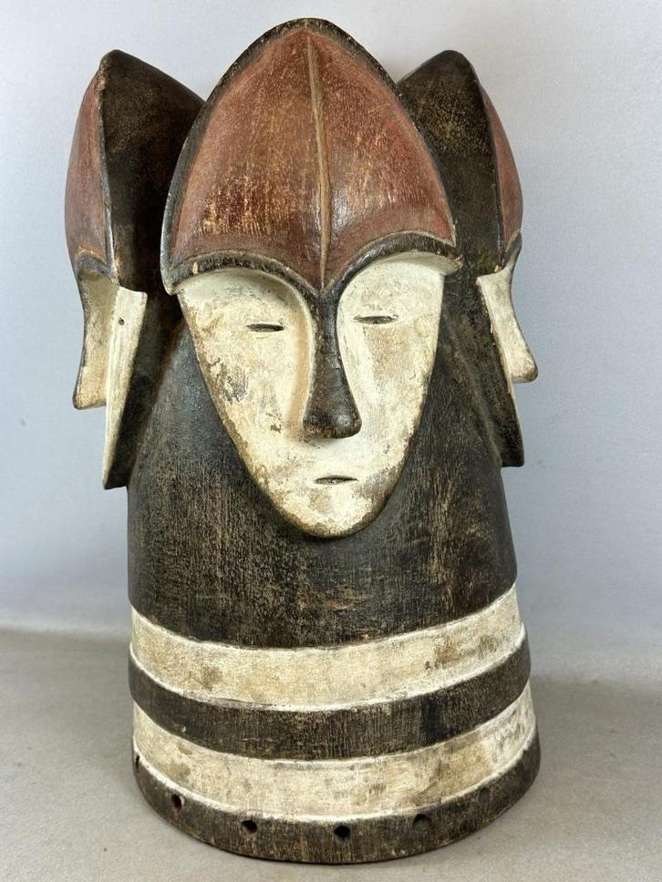 260153 - Afrikaans Fang Ngontang Ceremonial Helmet Masker, Antiek en Kunst, Kunst | Niet-Westerse kunst, Ophalen of Verzenden