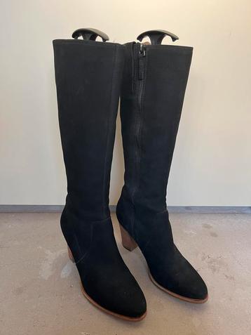 Zwart leren hoge ecco laarzen mt 40 beschikbaar voor biedingen