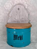 Blauw emaille Mehlpot, Antiek en Kunst, Antiek | Emaille, Ophalen of Verzenden