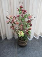 Zijden bloemen, groot bloemstuk in pot, Ophalen, Zo goed als nieuw, Binnen