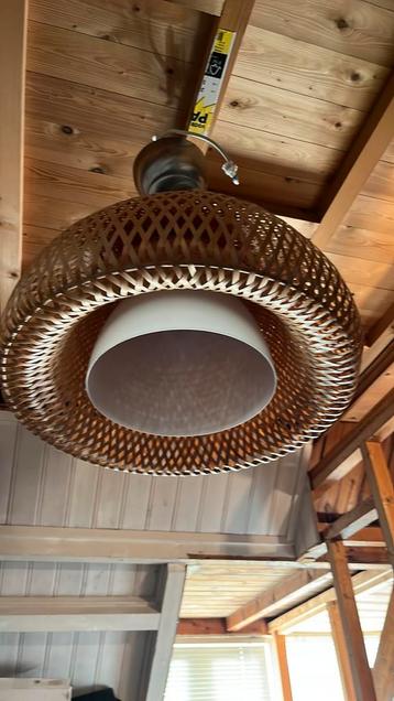 Ikea Boja hanglamp met rotan lampenkap beschikbaar voor biedingen