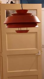 Rood/donker oranje retro hanglamp, als nieuw, Huis en Inrichting, Lampen | Hanglampen, Ophalen, Zo goed als nieuw, Retro, Minder dan 50 cm