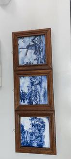 Antieke Delftsblauwe Tegels (3 stuks), Antiek en Kunst, Antiek | Wandborden en Tegels, Ophalen of Verzenden