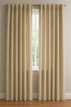 Beige gordijnen – 190x210cm – Elegante geweven stof, Huis en Inrichting, Stoffering | Gordijnen en Lamellen, Crème, Ophalen of Verzenden