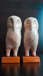 Art nouveau set twee Franse keramiek Uiltjes , Owls van DO, Antiek en Kunst, Antiek | Keramiek en Aardewerk, Ophalen of Verzenden