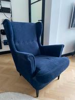 Ikea fauteuil blauw stof, Huis en Inrichting, Fauteuils, Ophalen, Gebruikt, Klassiek, 75 tot 100 cm