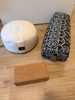 Yogaset - Lotus meditatie kussen bolster yoga blok, Ophalen of Verzenden, Zo goed als nieuw