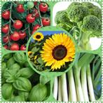 Biologische zaden pakketje a 17 zakjes groenten en bloemen, Ophalen of Verzenden, Voorjaar, Halfschaduw, Zaad